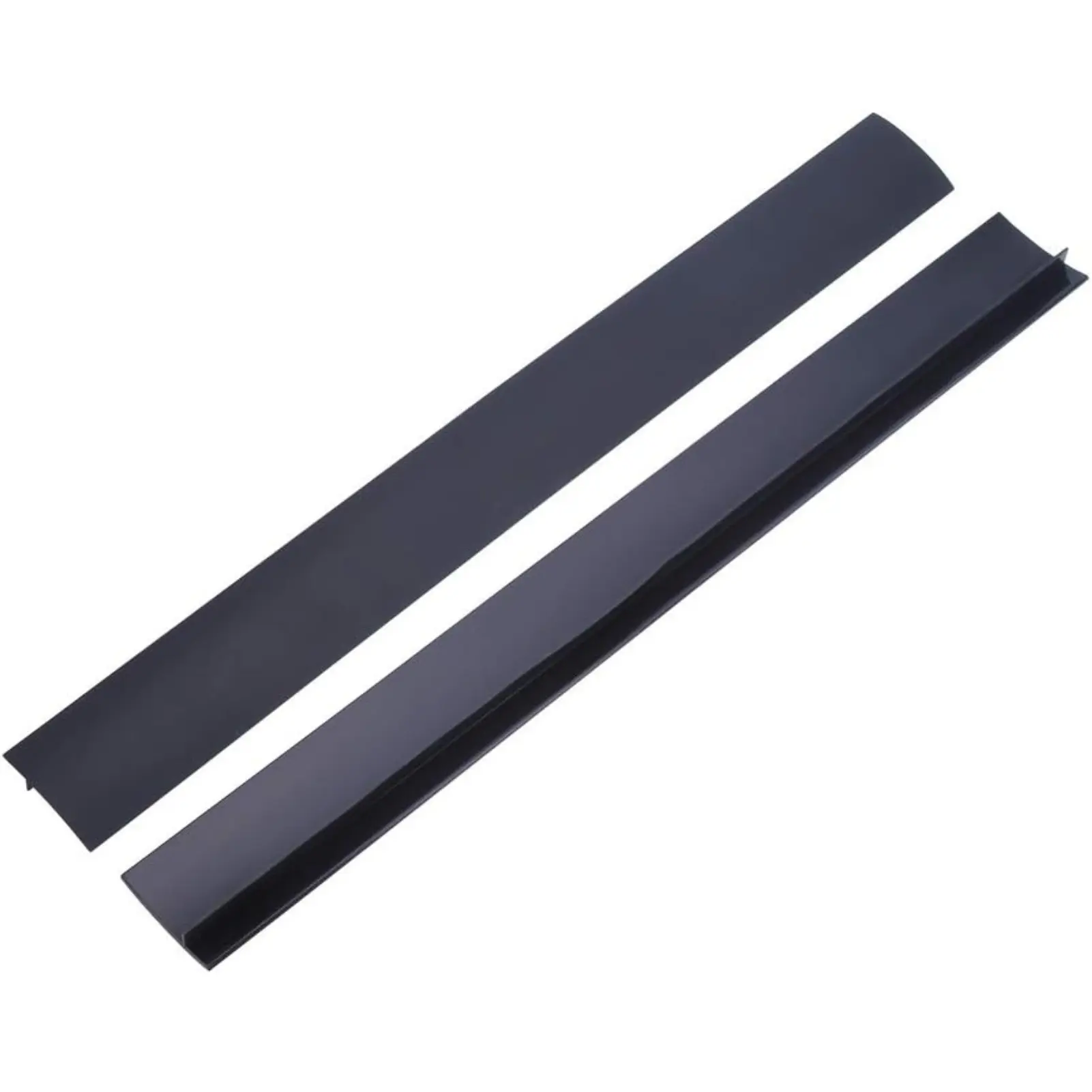 2 Pack Flexible Kitchen Stove Gap Covers, Silicone Gap Fillers Counter and Stovetop, Oven, Washer, Dryer, Easy to Wipe, Food grade (Black, 21 Inches)