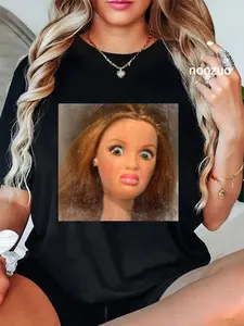 100% Cotton disgusting meme Funny Disgusting Doll face Meme T-Shirt