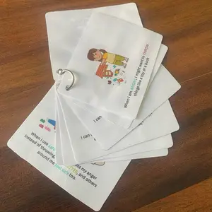 Behaviour management or anger dealing social story with laminated flash card