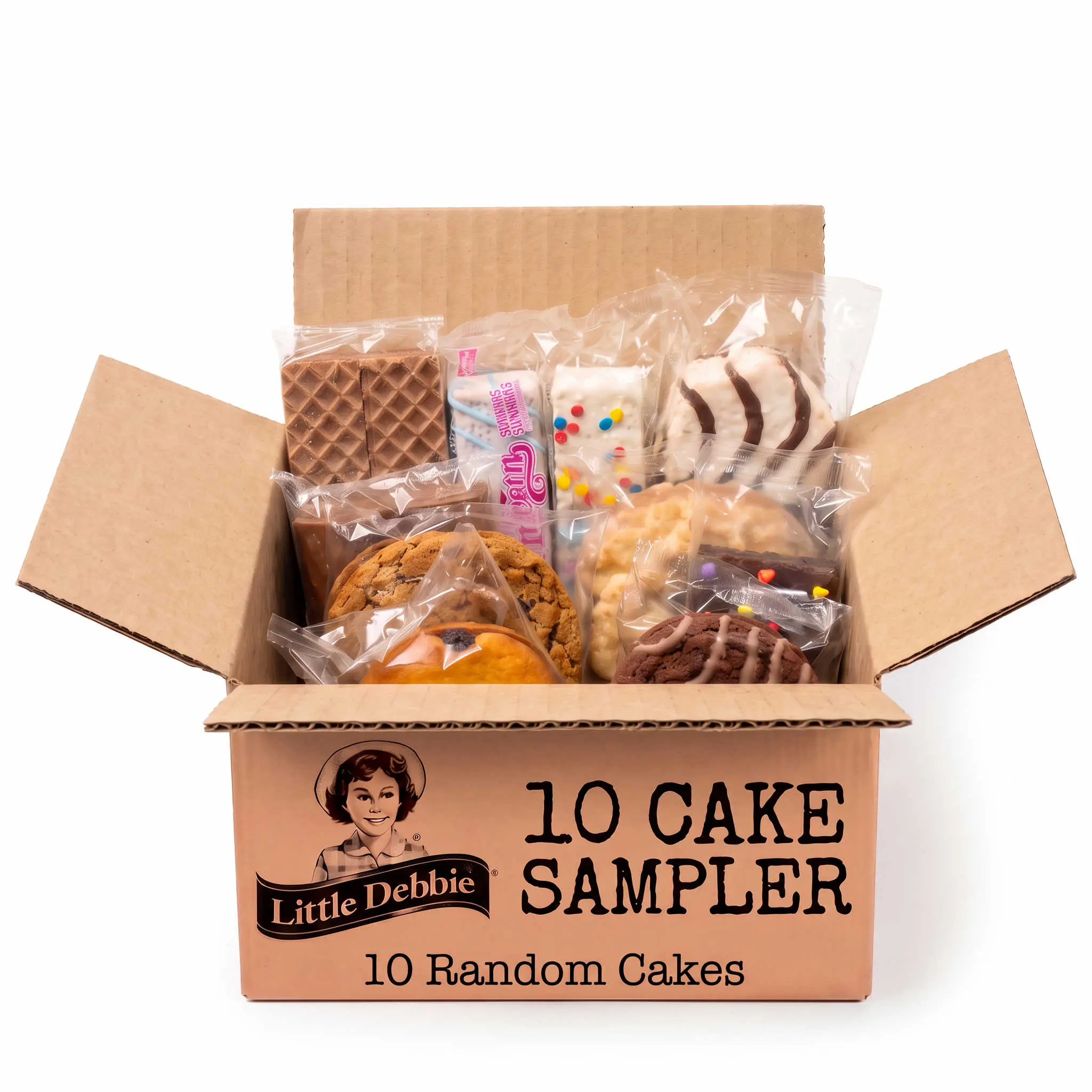 Little Debbie 10 Snack Cake Variety Sampler, 10 Flavors Including Nutty Bar Cakes and Bars, Honeybuns, Zebra Cakes, Swiss Rolls
