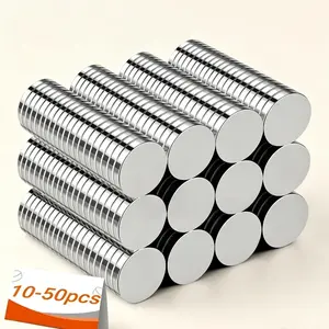Nickel-Plated Round Disc Magnets, 25/50/200PCS Strong Portable Multipurpose Magnets for Whiteboard, Refrigerator, Crafts & DIY