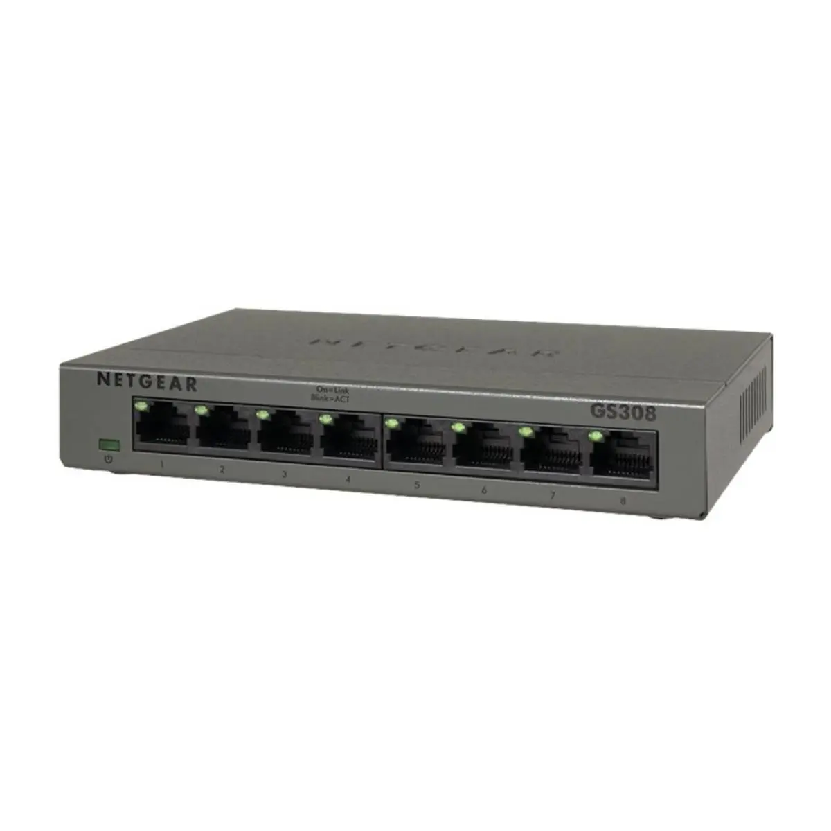 Netgear GS308-300PAS 8-Port Gigabit Ethernet Unmanaged Network Switch - Desktop/Wall Mountable, QoS Support Switching Component for Computers & Office Equipment
