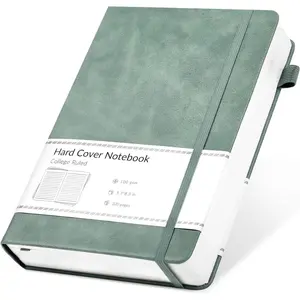 Lined Journal Notebook for Women Men 320 Pages 100 Gsm Paper Thick Journaling Notebooks A5 Leather Journals for Writing Hardcover Journal Supplies for Work Note Taking Diary, 5.7x8.3 In, Green
