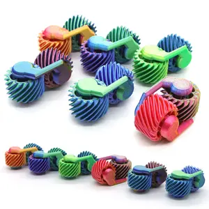 3D Printed Stress Relief Finger Gear, Perfect Gift for Friends and Family, Multiple Gradient Colors Available, Unique Unisex Design