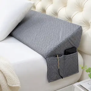 Bed Wedge Pillow Bed Gap Filler Mattress Wedge Headboard Pillow 0-7" Gap Between Headboard and Mattress Wall Sleeping Backrest Support Pillow