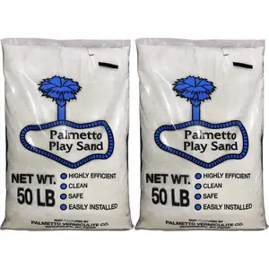 Palmetto Natural Play Sand for Sand Box & Play Areas, 50 Pounds, Creme (2 Pack)