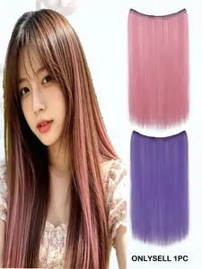 KAIRIYA 20" Clip-In Multicolor Hair Extensions – Luxurious Heat-Resistant Synthetic Braids for Instant Length & Style, Plus 4-Piece Party Wig Set for Halloween, Music Festivals & Daily Wear