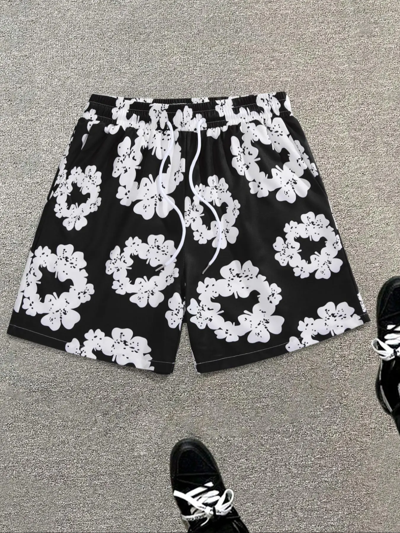 Men's Random Ditsy Floral Print Boxer Brief Swim Shorts, Regular Fit Casual Comfy Breathable Swim Shorts for Summer, Men's Swimwear for Beach Vacation, Swimming Trunks, Swim Bottoms, Bathing Shorts, Swimsuit Shorts