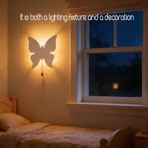 LED Floating Night Light, Butterfly Light, Multiple Patterns Available, Battery Powered, Ideal for Bedroom Decor, Wall Decor, Party Decoration