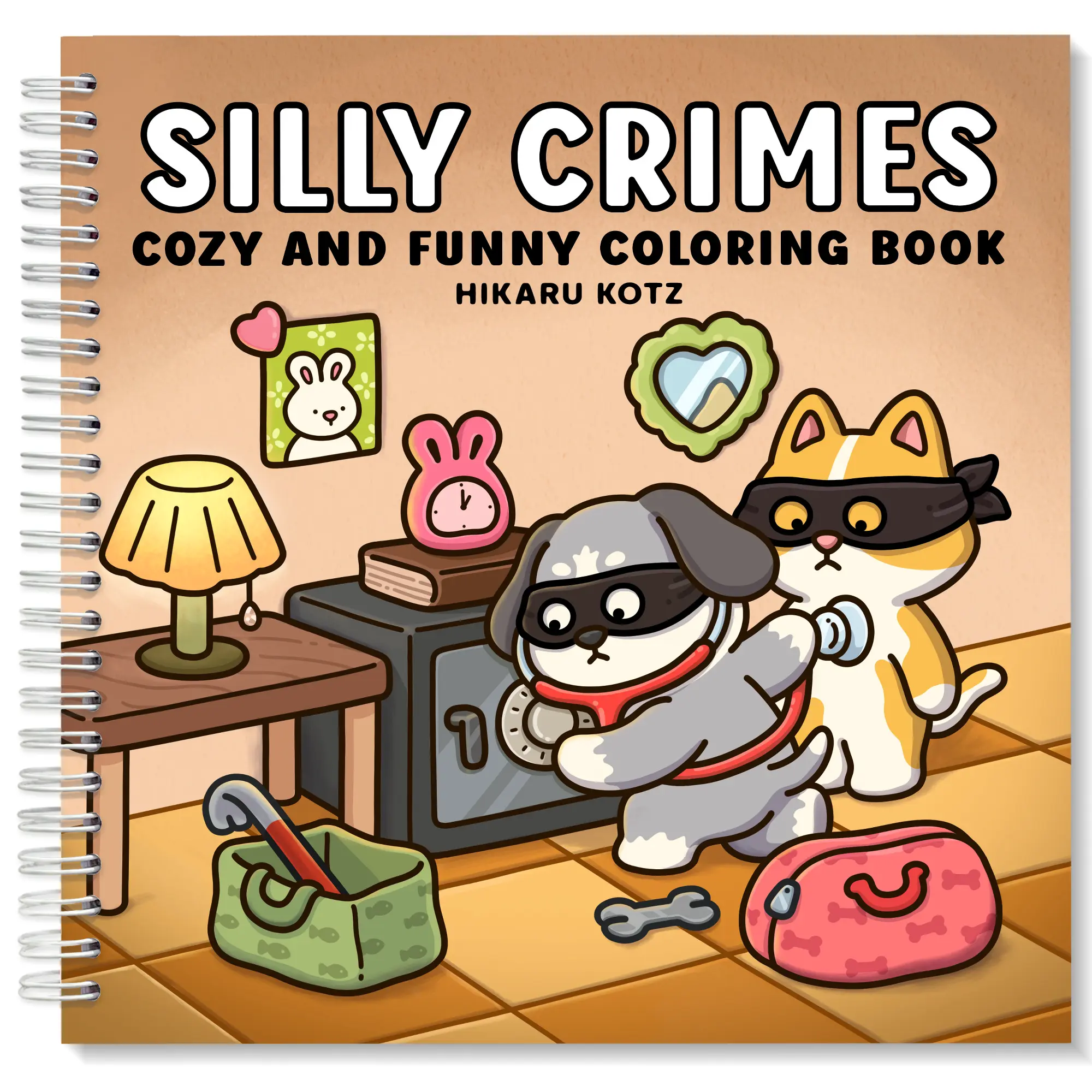 Silly Crimes Adult Coloring Book - Fun, Entertaining, Laughable Illustrations, Cozy DIY Painting Supplies, Whimsical Gift for Teens