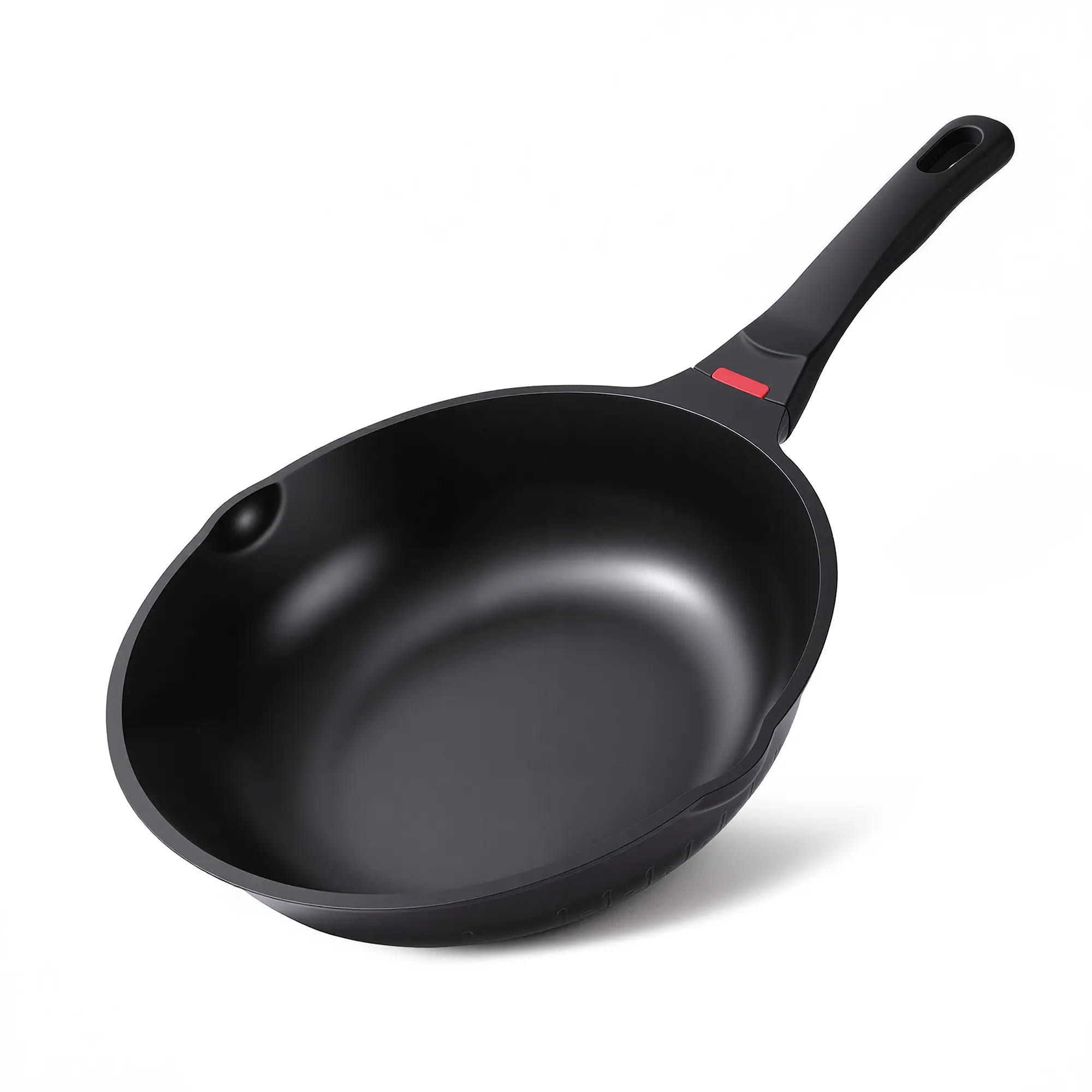 Foorey Home 9.44" Non-Stick Deep Frying Pan & Wok - Cast Alum Oil-Ready Traditional Kitchen Food Cookware, Induction Compatible, PFOA-Free, Indoor Use