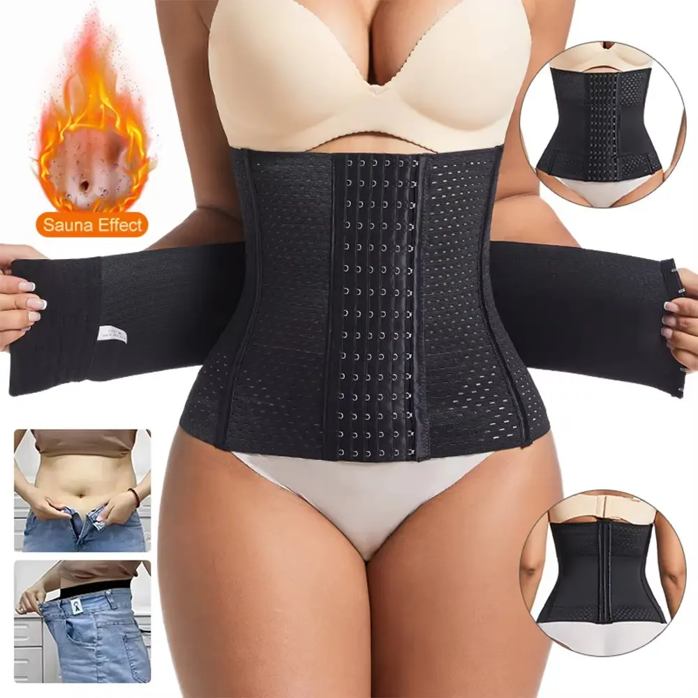 Women's Elastic Waist Shaper Belt - Adjustable Double-Belt Wrap with Compression for Tummy Control, Casual Fitness Accessory Essential, Formal