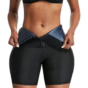 Sauna Sweat Shorts Pants Compression Workout Gym Exercise Waist Trainer Body Shaper Thighs Tummy Control