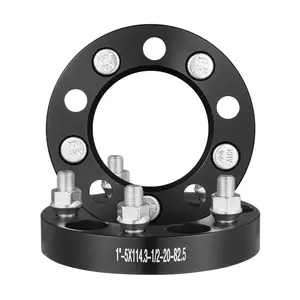 Father's Day Gift Spring new arrivals 1" 5"x4.5" Wheel Spacers Wheel Adapters 5 Lug Forged Spacer 4 PCS Black