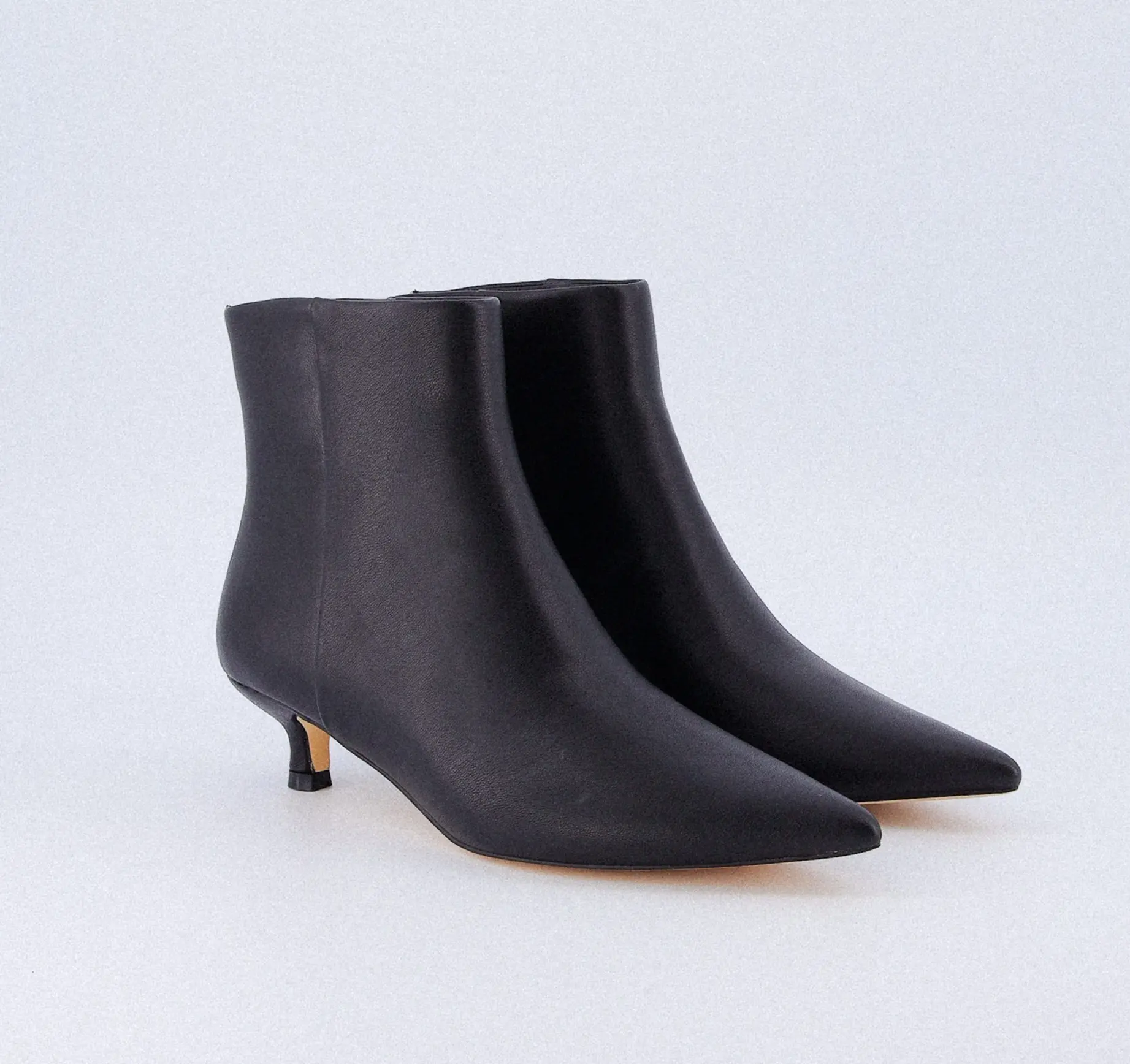 Cushionaire Barbie Pointed Toe Kitten Heel Booties for Women | Soft Vegan Leather Dressy Ankle Boots With Back Zipper | Sleek Modern Heel Design For Casual And Evening Outfits