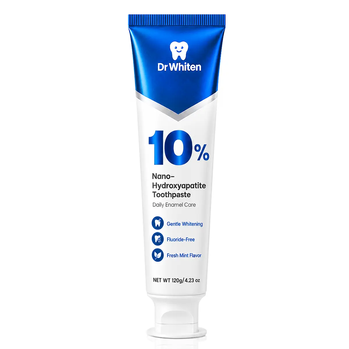 DrWhiten Nano Hydroxyapatite Toothpaste - Fluoride-Free Upgrade Edition, Hydroxyapatite Toothpastes, Teeth Whitening Products, Enamel Repair, Sensitivity Relief, Peppermint Mint Dental Freshener, Daily Oral Care, Daily Oral Care Toothpastes