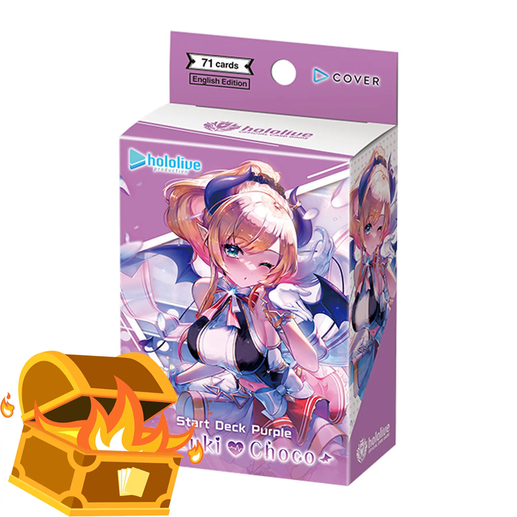 hololive OFFICIAL Card Game Collectible Start Deck - Purple Yuzuki Choco, Trading Card Box, Pack, Collectible Deck