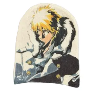 Ichigo Kurosaki Bleach Beanie - Anime Character Design, Soft Knit, Perfect for Cosplay & Daily Wear