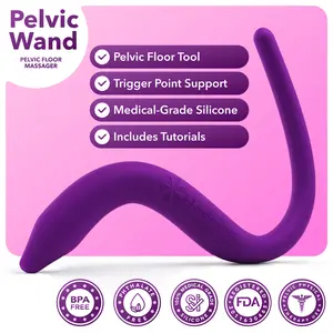 Pelvic Wand, Pelvic Floor Muscle Trigger Point Massager, Perineal Massage Tool for Pelvic Physical Therapy & Pain Relief, BPA-Free, Latex-Free, Standard (Non-Vibration)