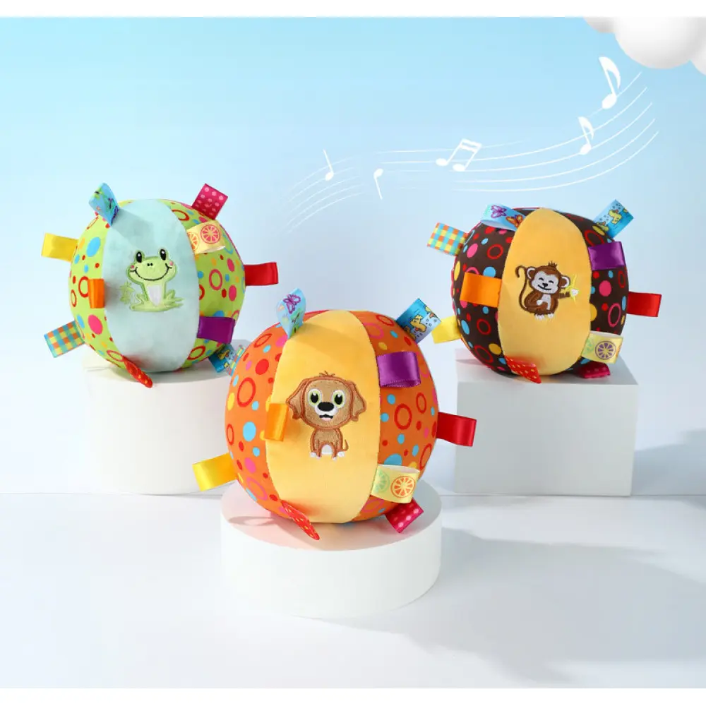 Small Puppy Cotton Plush Fabric Snuffle Ball Toy - Single, Cotton-Filled Interactive Chew Toy with Bell Sound for Slow Eating, IQ Training, Boredom Relief