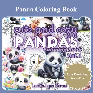 Cute and Cozy Pandas Vol. 1: Bold and Easy Coloring Book Adorable Panda Scenes for Relaxation and Fun: Simple, Cute Panda Coloring Pages for All ... Easy Panda Coloring Book for Kids, Adults