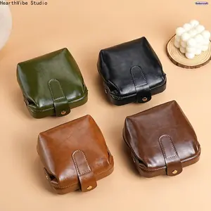 Women's 2026 Handmade Genuine Leather Vanity Bag - Retro, Zip Closure, Multi-Function Small Travel Toiletry Organizer, Soft Luxury Storage Case, Purse Insert, Gym & Outdoor Travel Essential