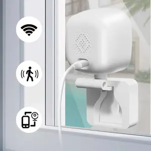Window Cameras Wireless, 1080P HD Indoor Monitor with Night Vision & 2-Way Talk, Surveillance Security Camera, Motion Alerts, Dual Cloud/SD Storage, 2.4GHz WiFi, Easy Setup, Person & Motion Detection