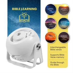 Holy Projector Starter Kit - Mini Bible Verse Bluetooth Projector for Christians, Interchangeable Verse Discs for Religious Education