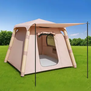 4-post Camping  3-4 people easy to set up inflatable  Luxury camping outdoor air blown , adult waterproof inflatable house tent
