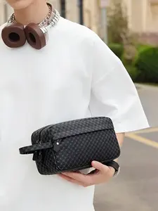 1pc Men's handbag is fashionable, simple, casual, and retro, suitable for daily commuting. It is lightweight, durable, and versatile, Durable Pouch