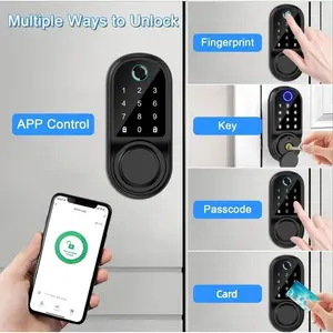 Smart Door Lock Bluetooth Fingerprint Password Key Keyless Entry Keypad Deadbolt Applicable door thickness 35-55mm