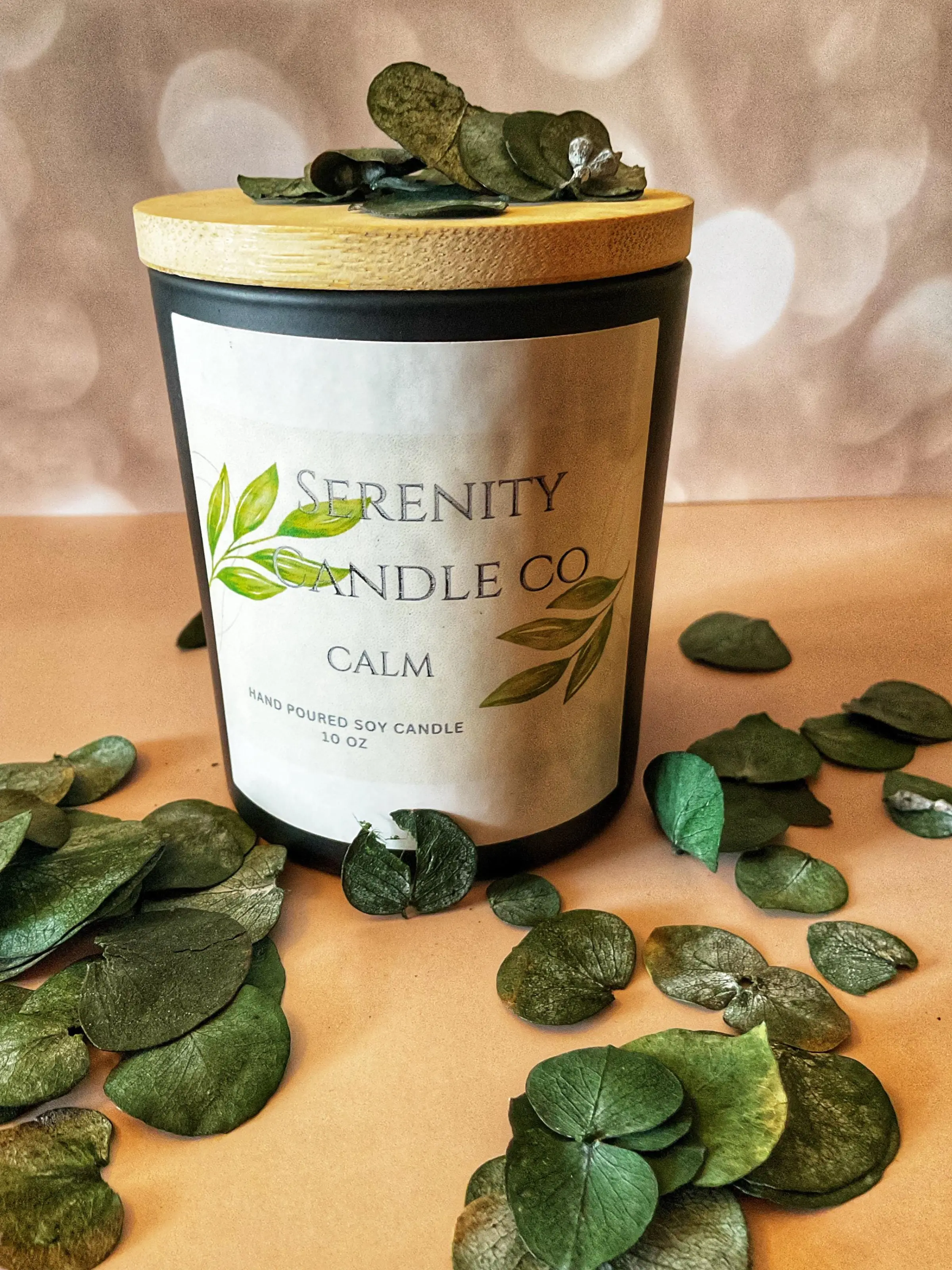 Calm Lavender Eucalyptus Soy Candle | Hand Poured Stress Relief Home Fragrance