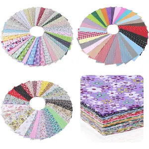 100 Pack 10 x 10 Inches Cotton Squares Pre Cut Patchwork Fabrics Patchwork Quilting Bundles Floral Printed Bundles for DIY Craft Sewing Quilting Cloths Accessory