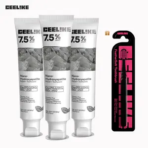 【live only】CEELIKE Oral Care 4-Piece Set - 3 Hydroxyapatite Toothpastes & 1 Toothbrush for Comprehensive Cleaning & Enamel Repair