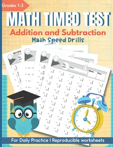 Math Timed Test: Mad minutes Math drills Addition and Subtraction | 100days of speed drills to improve automaticity of math facts