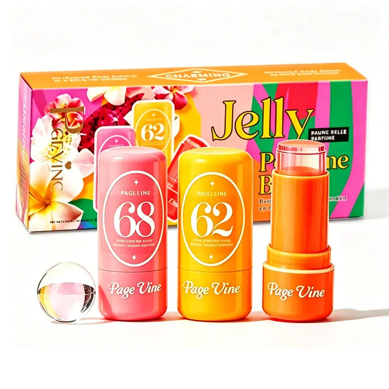 3 Pack Jelly-Like Personal Fragrance Balm, 3 Different Scents Collection,Non-Greasy Transparent Scent Balm Stick for Underarm and Hands, Lightweight Portable Personal Care Essential, Smooth Application for Everyday Use, School Office Commute Hot Weather