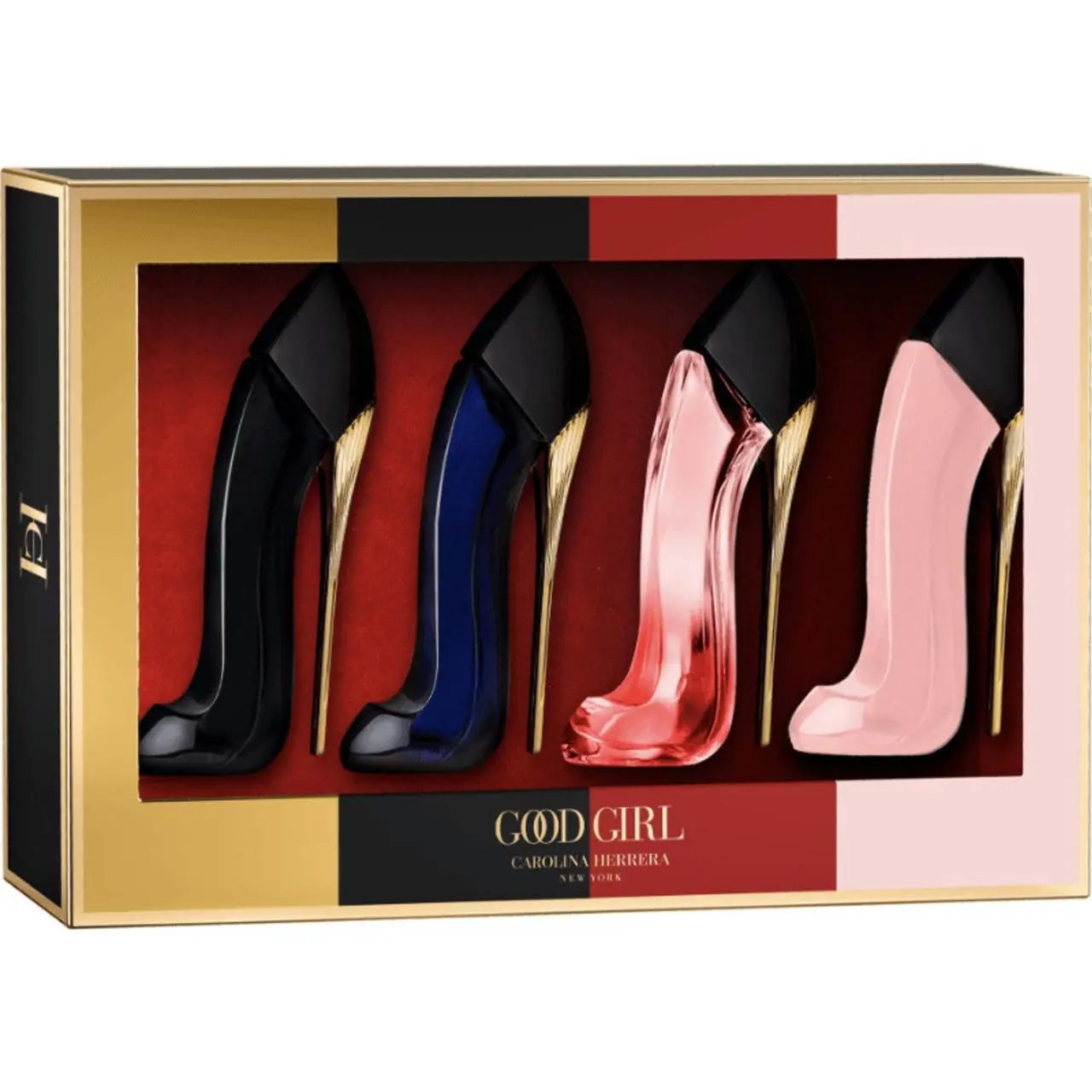 CAROLINA HERRERA 4 * 7 ML EAU DE PARFUM MINI SET: GOOD GIRL BLUSH + VERY GOOD GIRL + GOOD GIRL + VERY GOOD GIRL ELIXIR