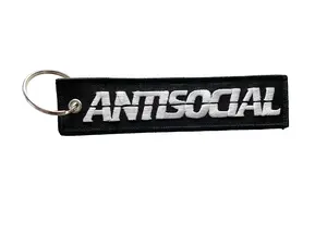 JDM Jet Tag Embroidered Keychain - Antisocial