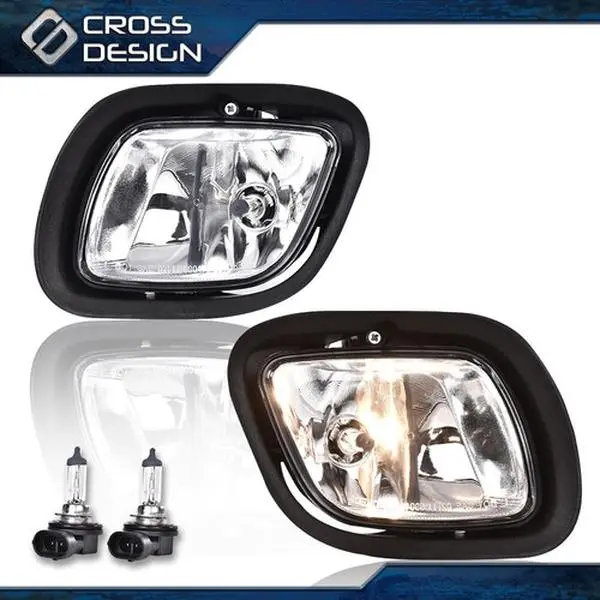 CROSSDESIGN LED Fog Lights 2-Piece Set with Bulbs, Automotive Direct Bolt-In Fit for 2008-2016 Freightliner Cascadia 113/125 (Driver & Passenger Side) - LED Lights Replacement Auto Parts Accessories
