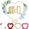 Heart Shaped Metal Balloon Arch Kit,6.6ft Wedding Heart Arch Backdrop Stand,Wedding, Valentine’s Day, Bridal, Birthday Party Decorations