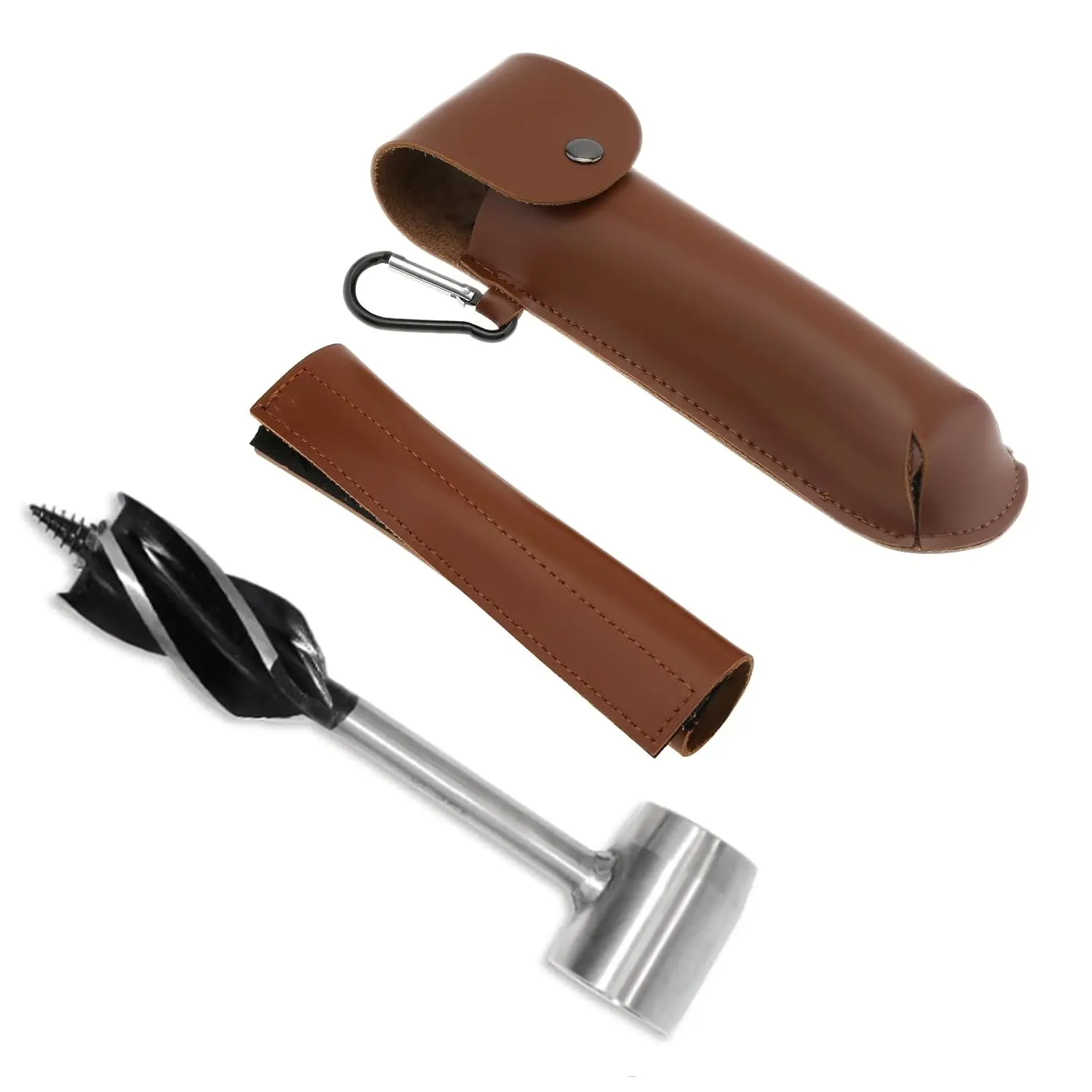 Hand Auger Wood Drill, Bushcraft Hand Auger Wrench Portable Multipurpose Woodworking Hand Drill Tool Manual Wood Hole Maker Wrench Survival Tools for Camping and Wilderness