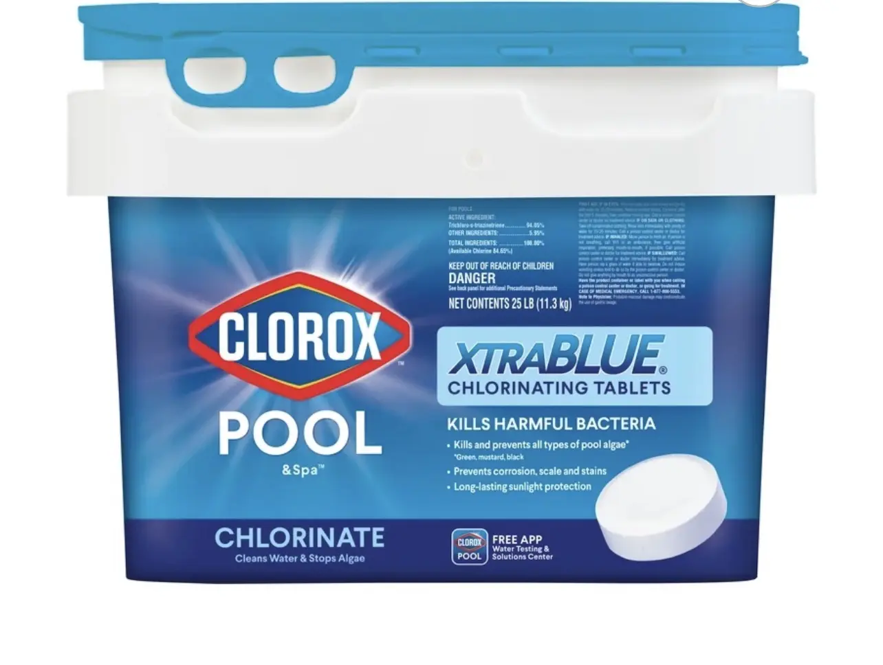CLOROX CHLORINATING TABLETS, 25 LBS