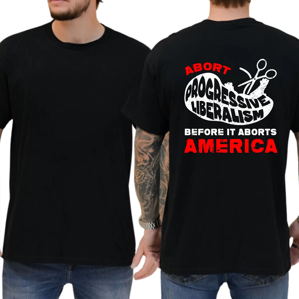 Abort Progressive Liberalism Before It Aborts America T-shirt, Funny Shirts, Republican Tee, Trump Supporters Shirt