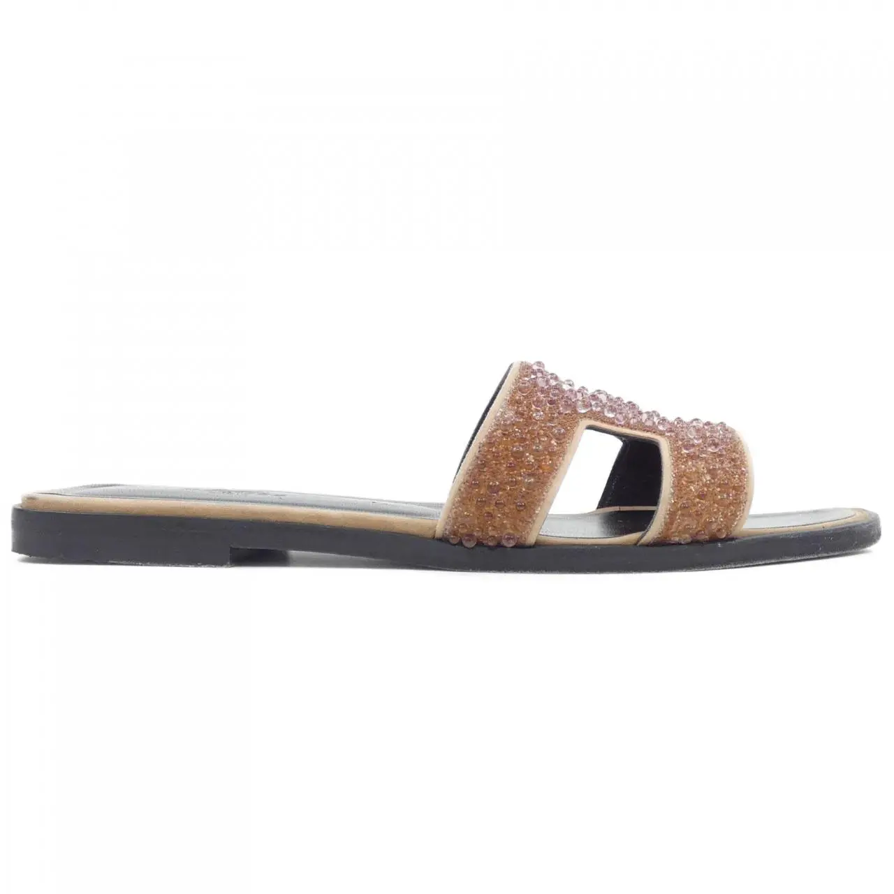 Pre-owned HERMÈS Crystal Small Leather Goods Oran Sandals