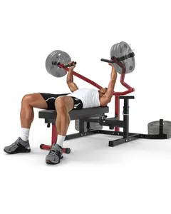 Chest Press Machine, Bench Press Machine with Independent Converging Arms, 1250 LBS Heavy-Duty Adjustable Flat Incline Bench for Chest, Arms, Shoulder, AB Workout Home Gym Equipment