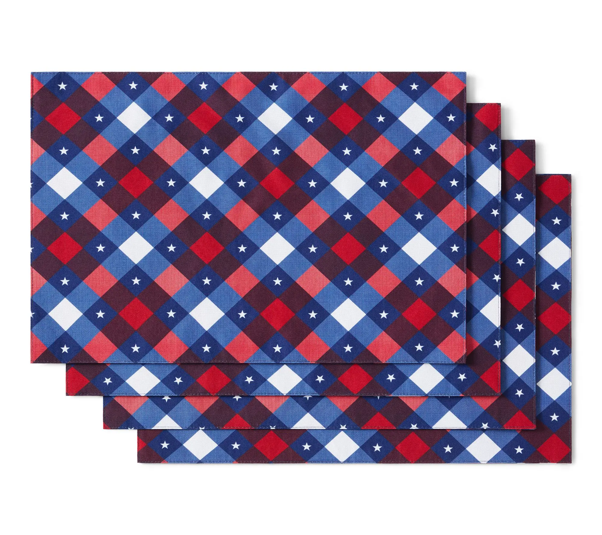 Town & Country Living Patriotic Plaid Placemat 4-Pack Set