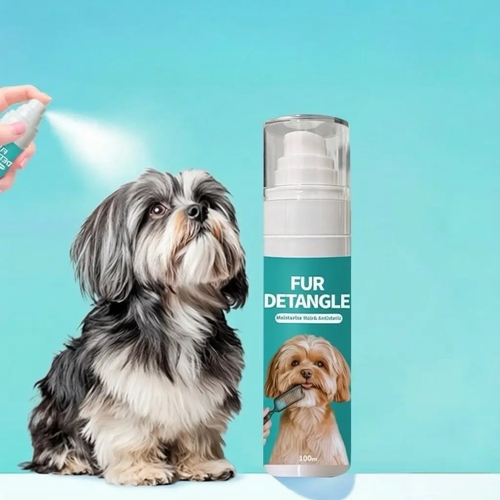 Pet Hair Detangling Spray for Cats & Dogs, Advanced Formula, Smooths Knots & Tangles, Nourishes Fur, Repairs Damage, Must-Have for Pet Owners, Grooming Products, Supplies