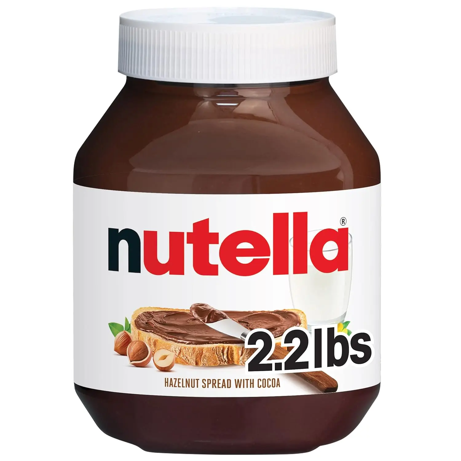 Nutella Chocolate Roasted Hazelnut Spread with Cocoa, Cupboard Pantry Favorite for Adults, 35.3 oz Jar with Quality Ingredients