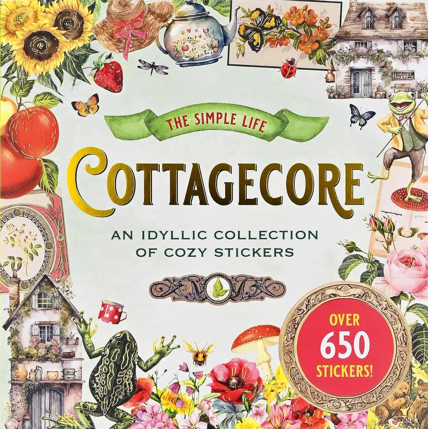 Cottagecore Decorative Self-Adhesive Sticker Book (650+ Stickers) - Woodland Creatures, Picnic Baskets - for Scrapbooking, DIY Toys & Hobbies, Decorative Stickers