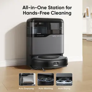 eufy C20 Omni Robot Vacuum, New Vacuum-and-Mop-Combo, Self-Emptying, Auto Mop-Washing and Auto-Drying for hands-free cleaning, 3.35-Inch Ultra-Slim Body, 7000 Pa Powerful Suction, All-in-One Station｜Spingtok